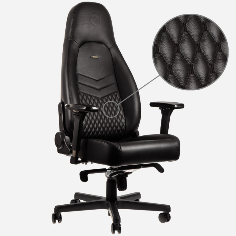 noblechairs Lumbar-Support Pillow, Gaming-Chair Cushion Set, Black